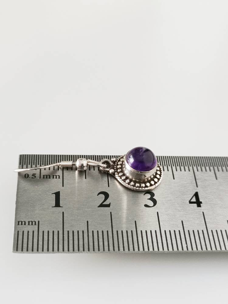 Oxidised Amethyst earrings, amethyst earrings, Purple earrings, amethyst earrings silver, oxidized silver earrings, boho earrings, Australia, Zorbajewellers