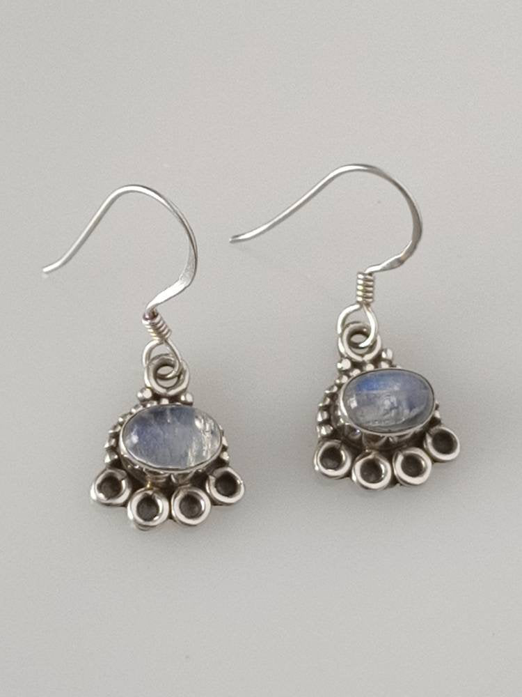 Oxidized boho moonstone earrings in silver, oval moonstone earrings in oxidized silver, Cancer Zodiac, June birthstone, opaque, Australia, Zorbajewellers
