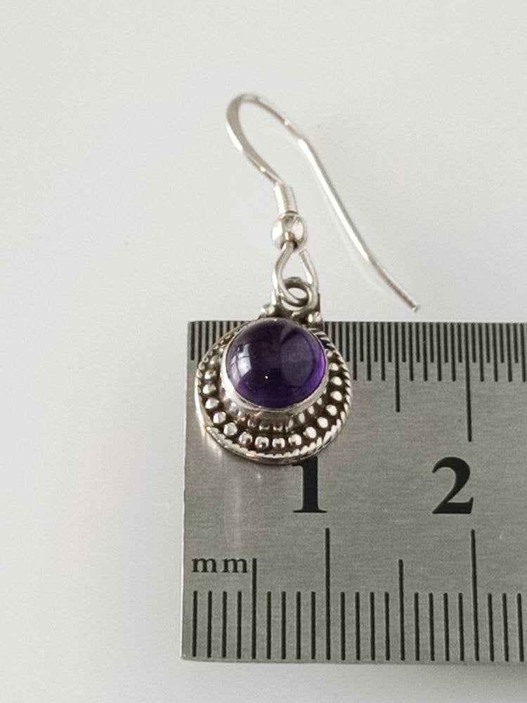 Oxidised Amethyst earrings, amethyst earrings, Purple earrings, amethyst earrings silver, oxidized silver earrings, boho earrings, Australia, Zorbajewellers
