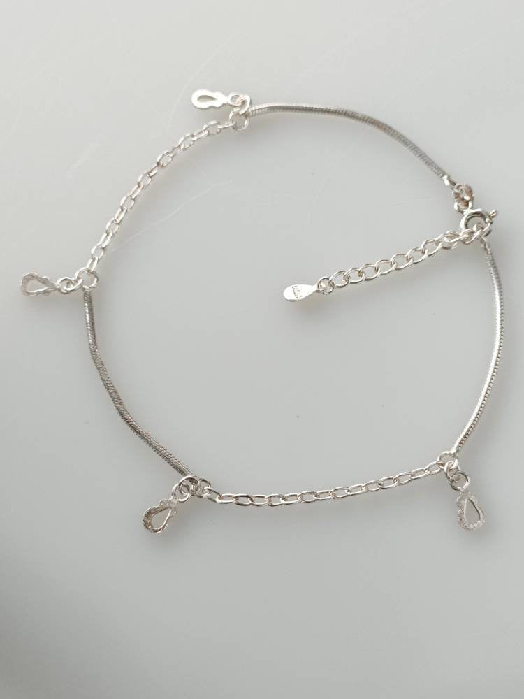 silver charm bracelet, silver charm anklet, minimalist bracelet, minimalist anklet, dainty silver bracelet, dainty silver anklet, Australia, Zorbajewellers