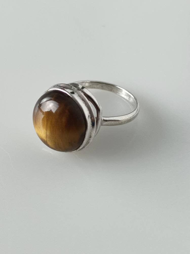 tiger eye ring, tigers eye ring, tiger eye silver ring, yellow stone ring, simple tiger eye ring, minimalist tiger eye ring, ring, Australia, Zorbajewellers