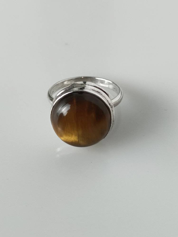 tiger eye ring, tigers eye ring, tiger eye silver ring, yellow stone ring, simple tiger eye ring, minimalist tiger eye ring, ring, Australia, Zorbajewellers