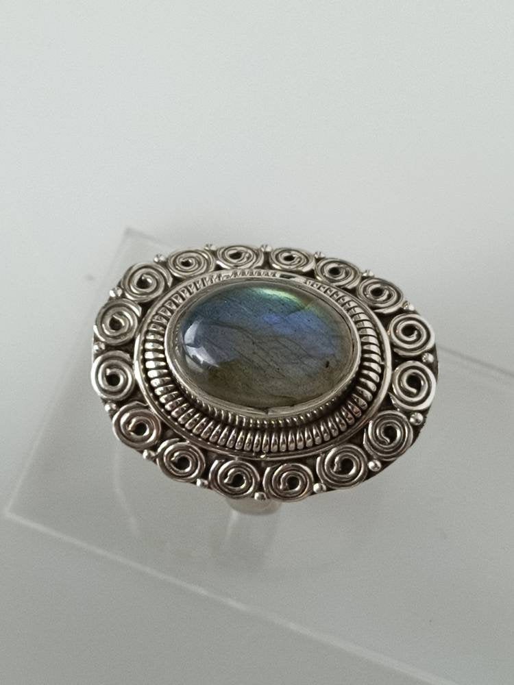 Bohemian labradorite ring, labradorite silver ring, big labradorite ring, oxidized labradorite ring, oxidized silver ring, boho, Australia, Zorbajewellers