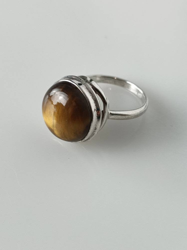 tiger eye ring, tigers eye ring, tiger eye silver ring, yellow stone ring, simple tiger eye ring, minimalist tiger eye ring, ring, Australia, Zorbajewellers