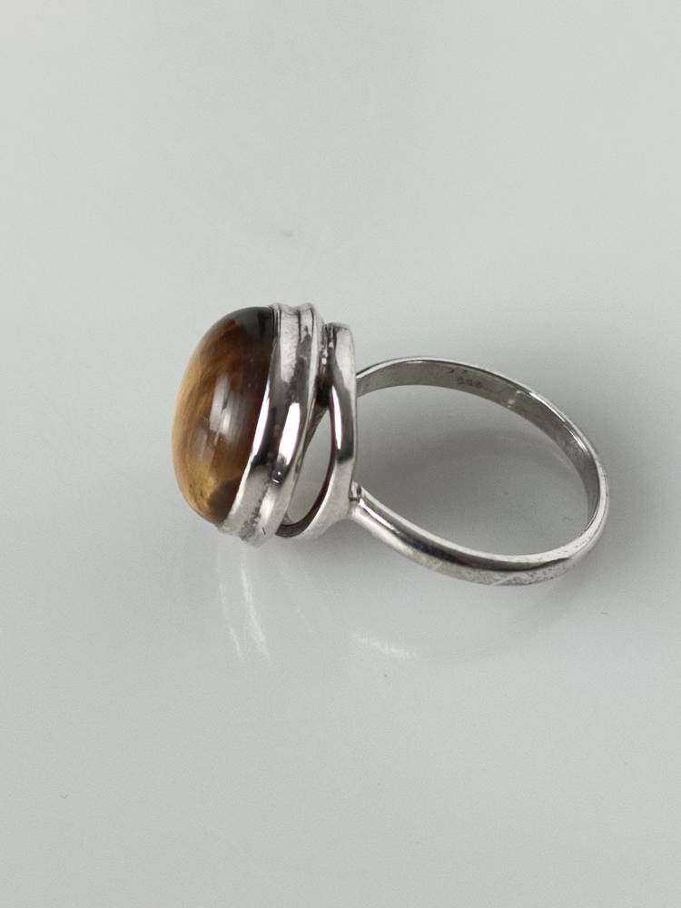 tiger eye ring, tigers eye ring, tiger eye silver ring, yellow stone ring, simple tiger eye ring, minimalist tiger eye ring, ring, Australia, Zorbajewellers