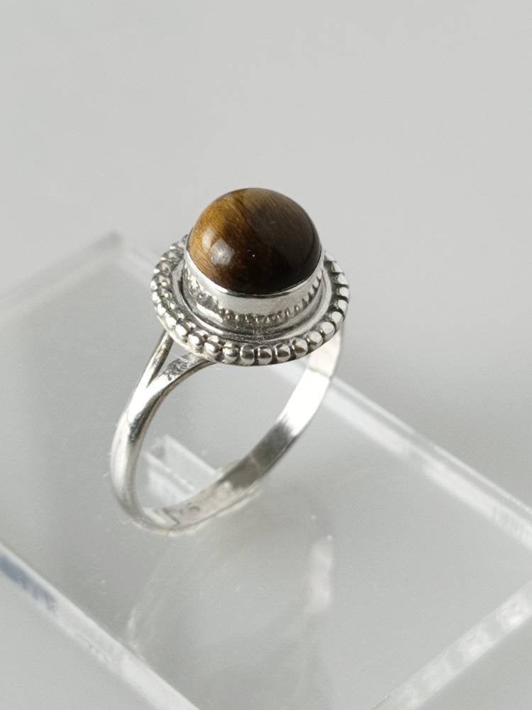 Tiger eye ring, tiger's eye ring, tiger eye silver ring, tiger eye stackable ring, brown black gemstone ring, silver gemstone ring Australia, Zorbajewellers