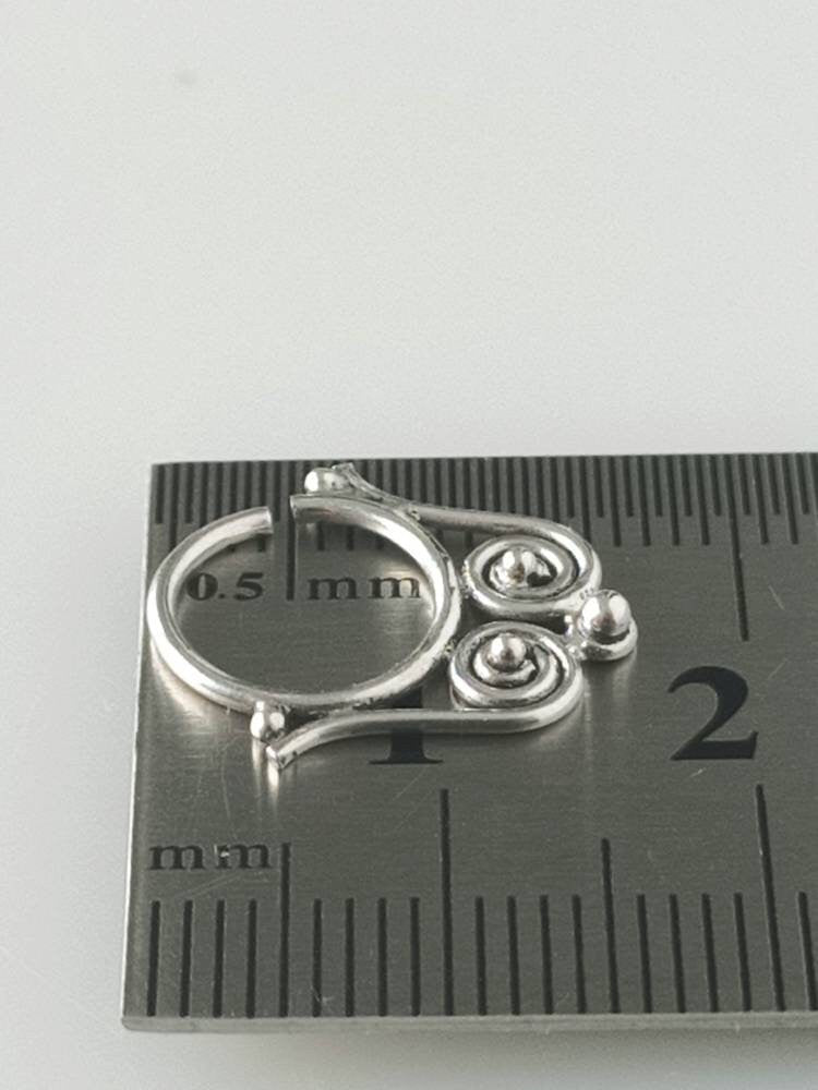 Silver septum ring, septum ring, silver nose ring, silver septum piercing, tribal septum ring, septum piercing, boho, Australia, Zorbajewellers