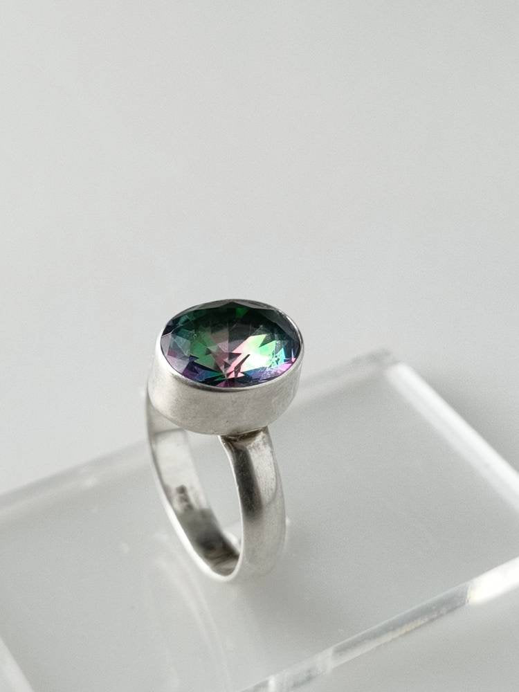 Mystic Topaz Ring, rainbow ring, Mystic topaz silver ring, topaz silver ring, multi-color ring, Sterling silver ring, Gemstone Australia, Zorbajewellers