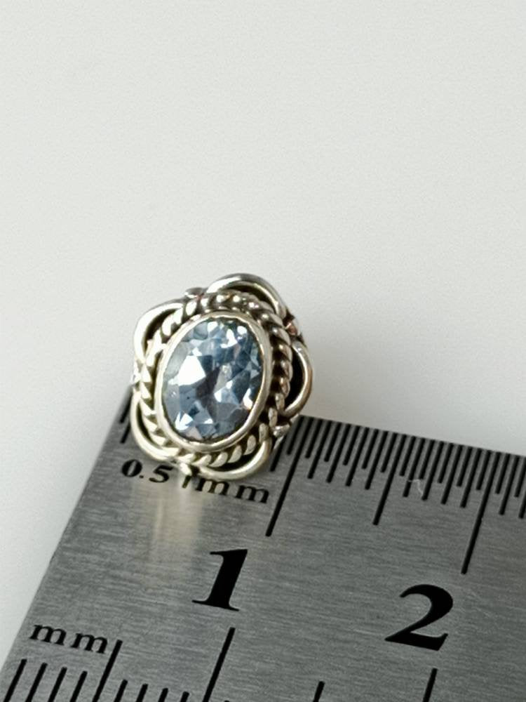 Topaz studs, blue topaz studs, silver topaz studs, topaz stud earrings, silver topaz stud earrings, topaz earrings, boho studs, Australia, Zorbajewellers