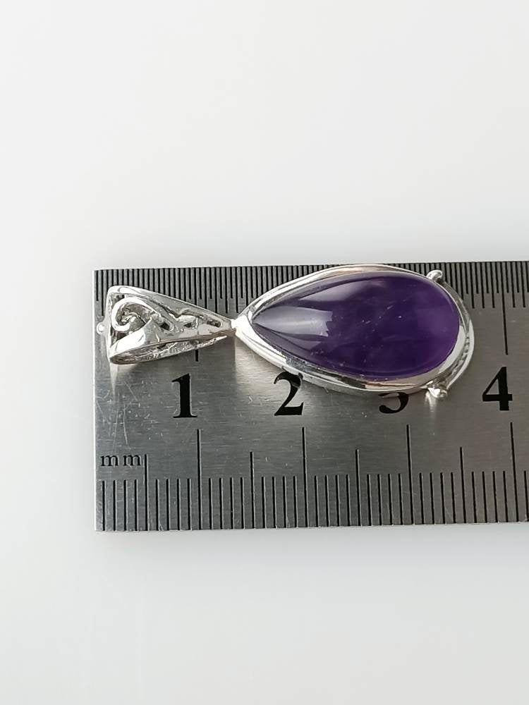 Amethyst silver pendant, Bohemian amethyst pendant, silver amethyst pendant, purple gemstone pendant, Bohemian gemstone pendant, Australia, Zorbajewellers