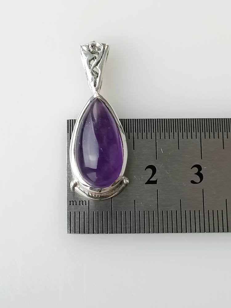 Amethyst silver pendant, Bohemian amethyst pendant, silver amethyst pendant, purple gemstone pendant, Bohemian gemstone pendant, Australia, Zorbajewellers