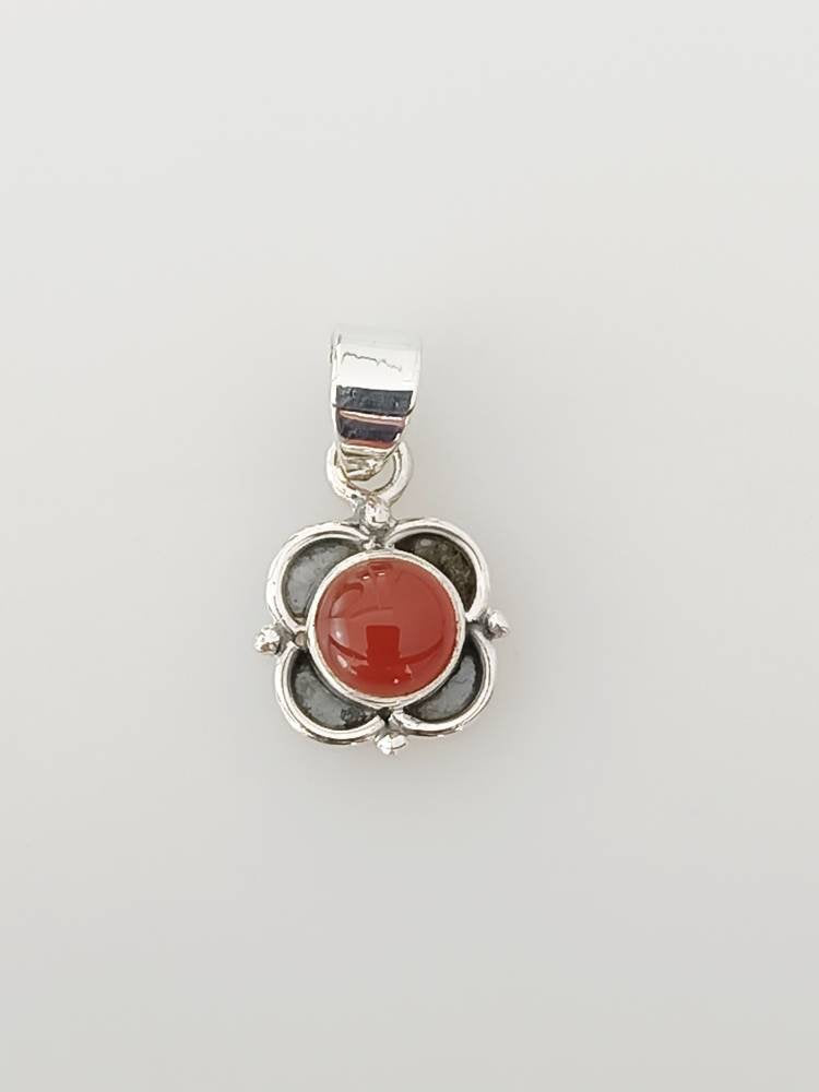 Minimalist Bohemian CARNELIAN SOLID 925 Oxidized SILVER Pendant, Rustic Silver Carnelian Pendant, Virgo Zodiac August Birthstone, Australia, Zorbajewellers