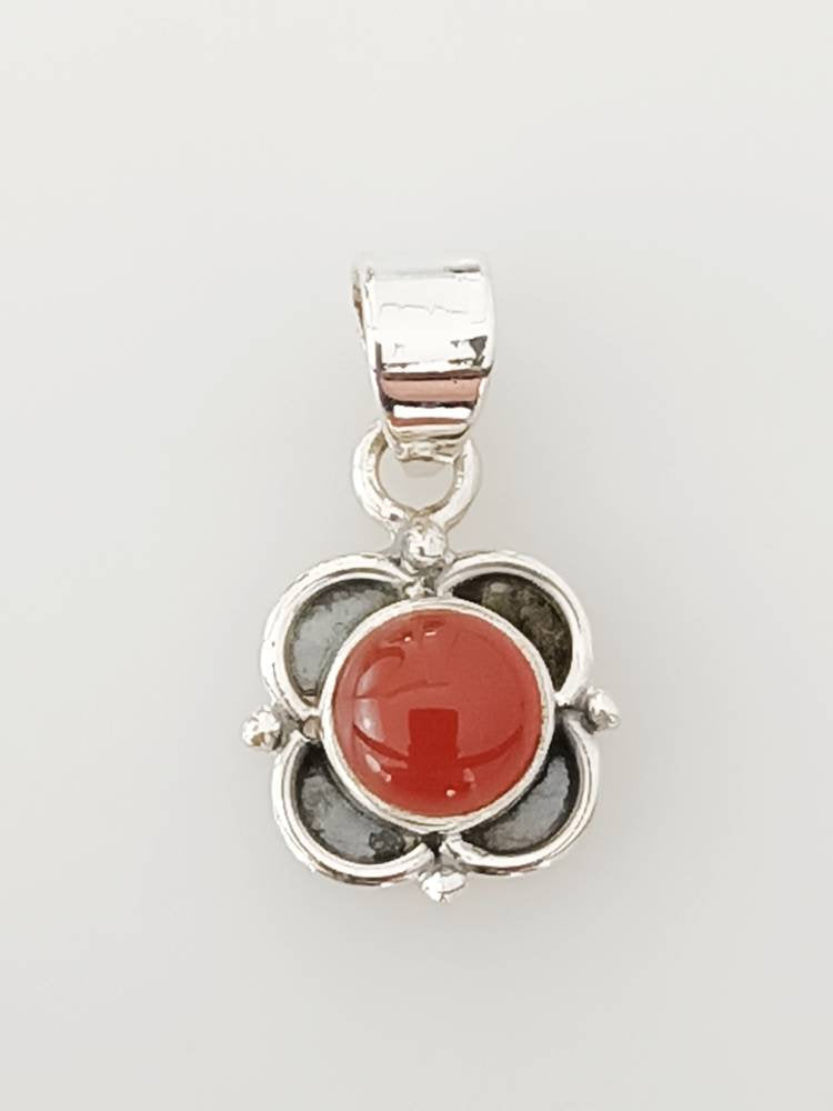 Minimalist Bohemian CARNELIAN SOLID 925 Oxidized SILVER Pendant, Rustic Silver Carnelian Pendant, Virgo Zodiac August Birthstone, Australia, Zorbajewellers