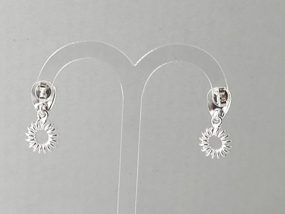 Solid 925 SILVER TEARDROP/PEAR Shaped Spring Hoop Stud Earrings, Unique Solid 925 Sterling Silver Minimalist Stud Earrings Gift, Australia, Zorbajewellers