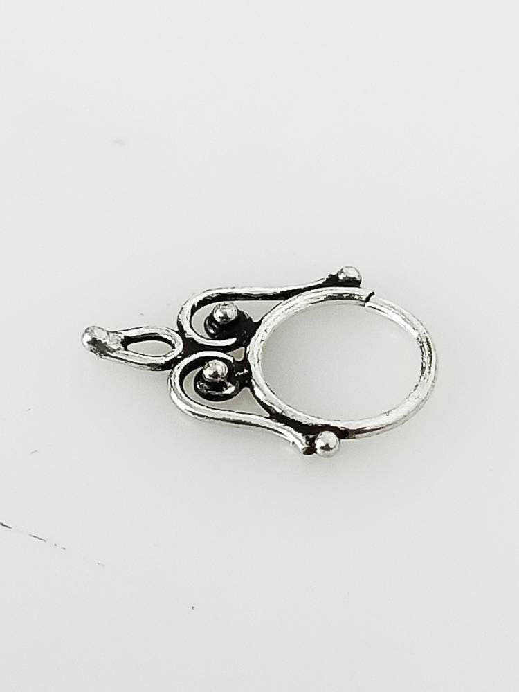 SOLID 925 OXIDIZED SILVER Boho Style Septum Ring - 0.8 Mm Girth, Oxidized Silver Nose Piercing Ring, Tribal Septum Piercing Gift, Australia, Zorbajewellers