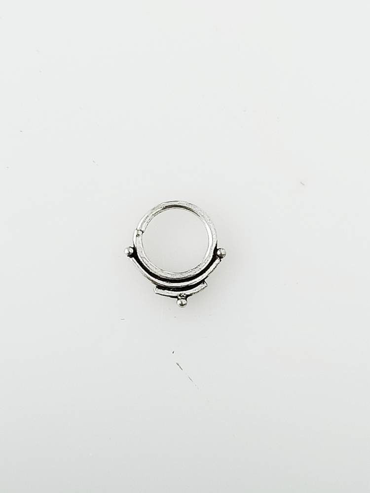 SOLID 925 SILVER Boho Style Septum Ring - 0.8 Mm Girth, Sterling Silver Nose Piercing Ring, Korean Asian Septum Piercing Gift, Australia, Zorbajewellers