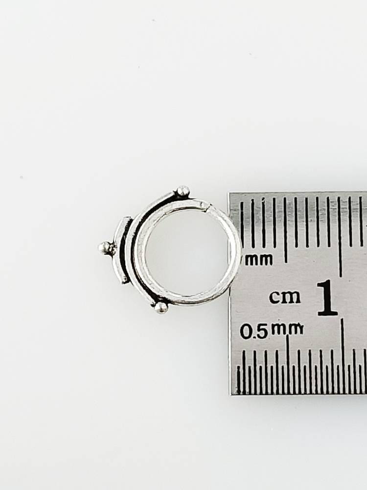 SOLID 925 SILVER Boho Style Septum Ring - 0.8 Mm Girth, Sterling Silver Nose Piercing Ring, Korean Asian Septum Piercing Gift, Australia, Zorbajewellers