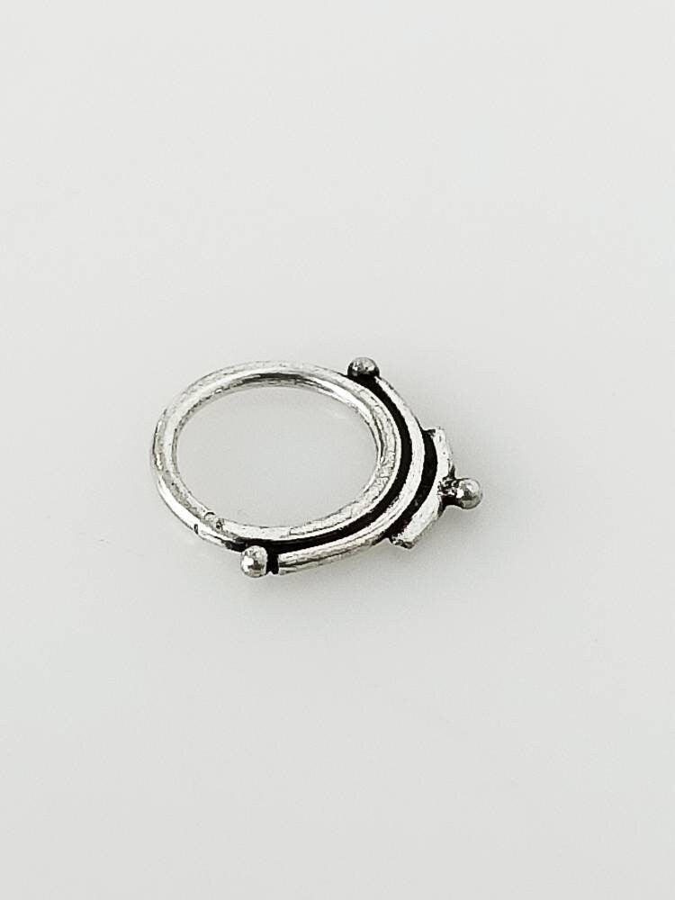 SOLID 925 SILVER Boho Style Septum Ring - 0.8 Mm Girth, Sterling Silver Nose Piercing Ring, Korean Asian Septum Piercing Gift, Australia, Zorbajewellers