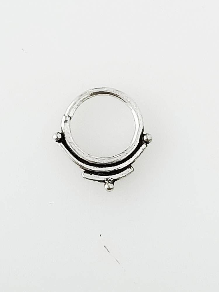 SOLID 925 SILVER Boho Style Septum Ring - 0.8 Mm Girth, Sterling Silver Nose Piercing Ring, Korean Asian Septum Piercing Gift, Australia, Zorbajewellers