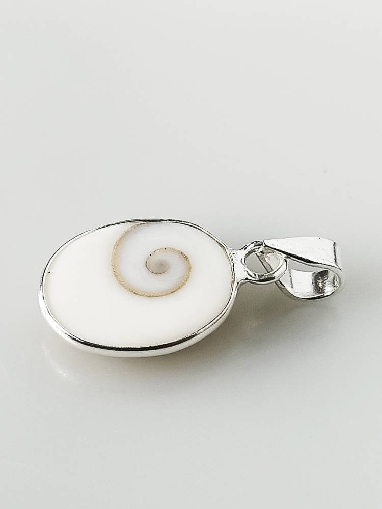 Genuine Shiva Eye Gemstone Solid 925 Silver Minimalist Oval Pendant, Shiva Shell Pendant, Pisces Zodiac & March Birthstone Gift, Australia, Zorbajewellers