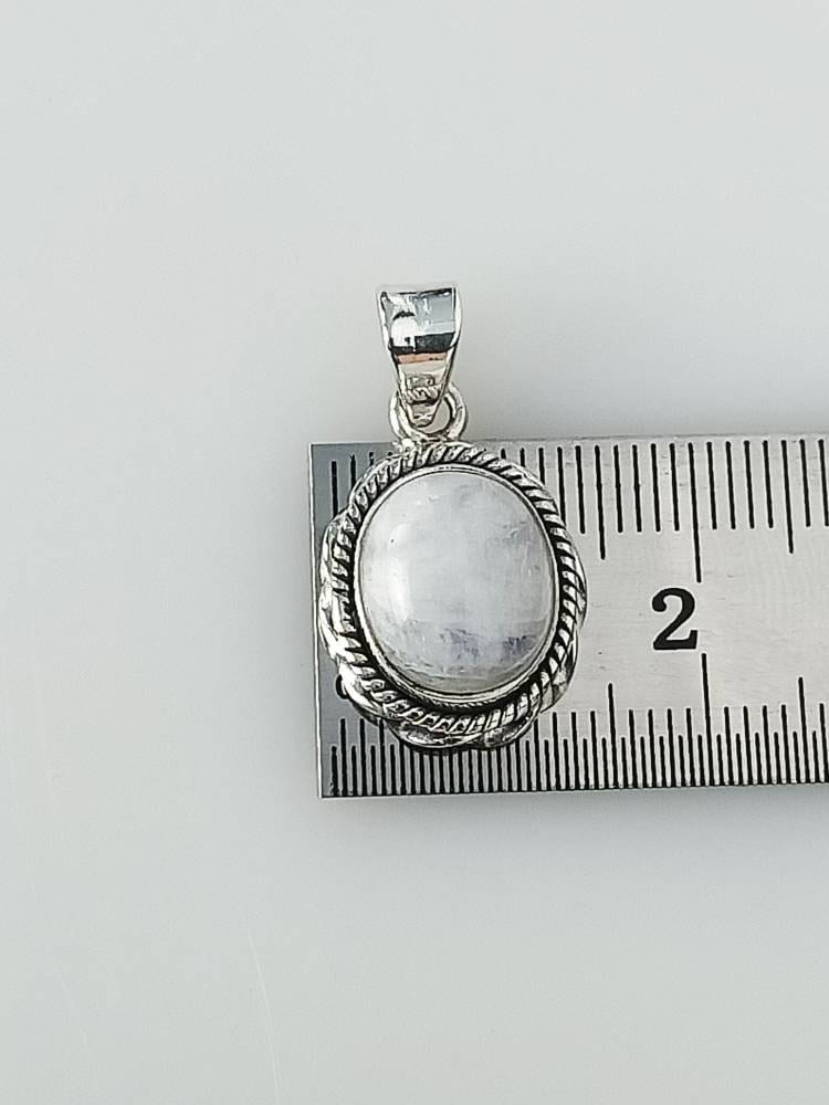 Oxidized bohemian oval moonstone pendant, White gemstone bohemian silver necklace pendant, Cancer Zodiac June Birthstone gift, Australia, Zorbajewellers