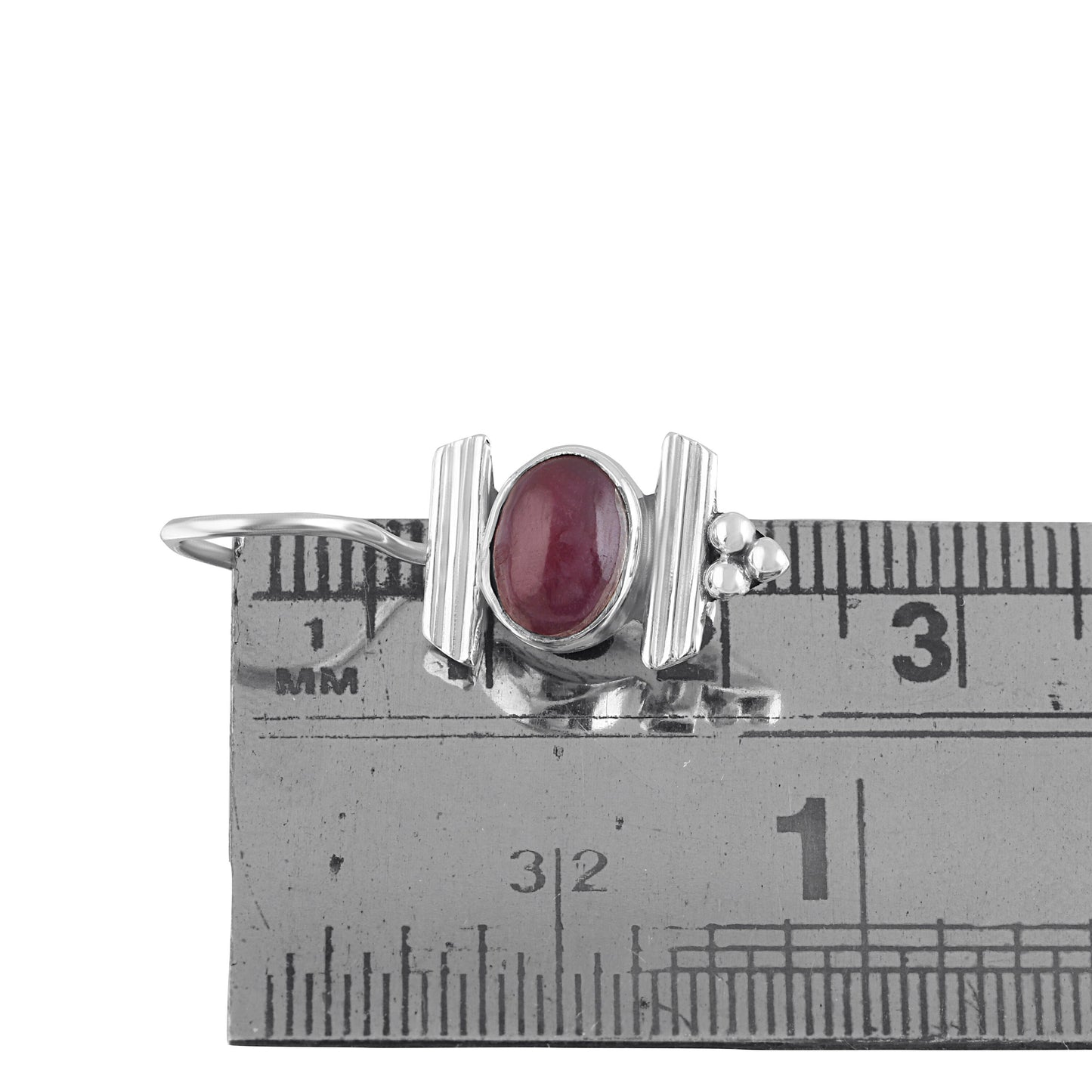 Oval RUBY Gemstones 925 Sterling SILVER Latch Back Earrings, Red Maroon Ruby Sterling Silver Earrings, Cancer Zodiac birthstone, Australia, Zorbajewellers