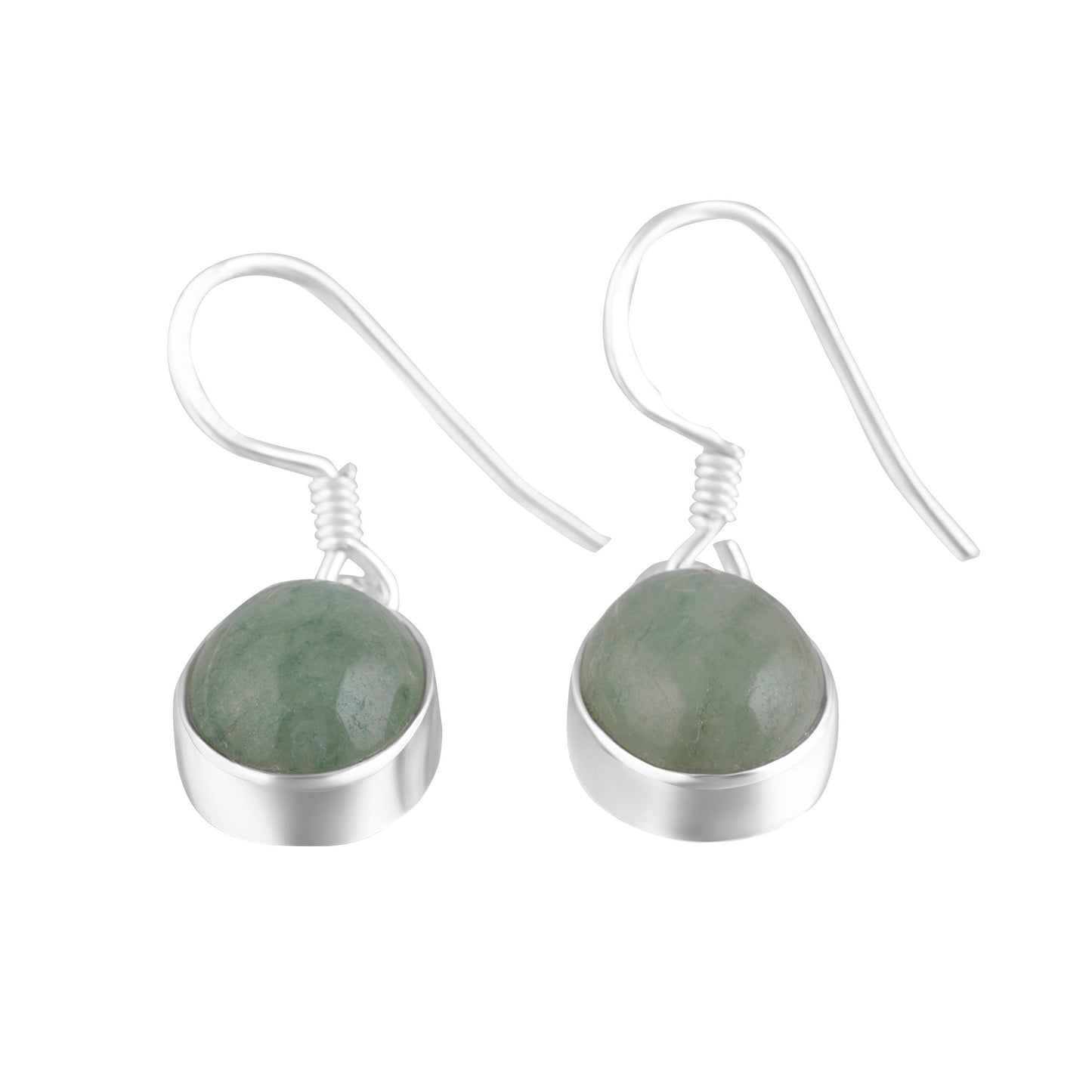 Genuine GREEN AVENTURINE Gems Solid 925 Sterling SILVER Minimalist Oval Earrings, August Birthstone, Libra Zodiac, Australia, Zorbajewellers