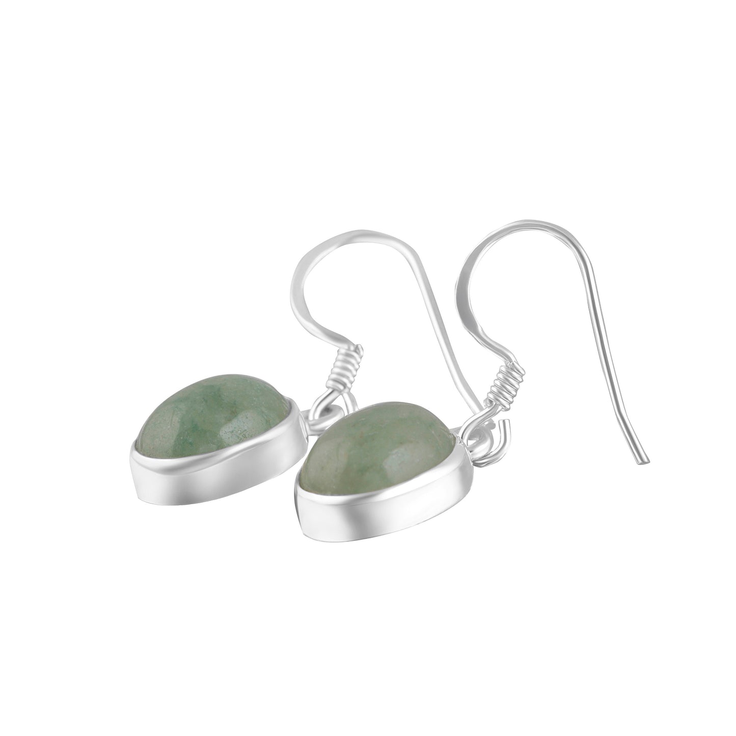 Genuine GREEN AVENTURINE Gems Solid 925 Sterling SILVER Minimalist Oval Earrings, August Birthstone, Libra Zodiac, Australia, Zorbajewellers
