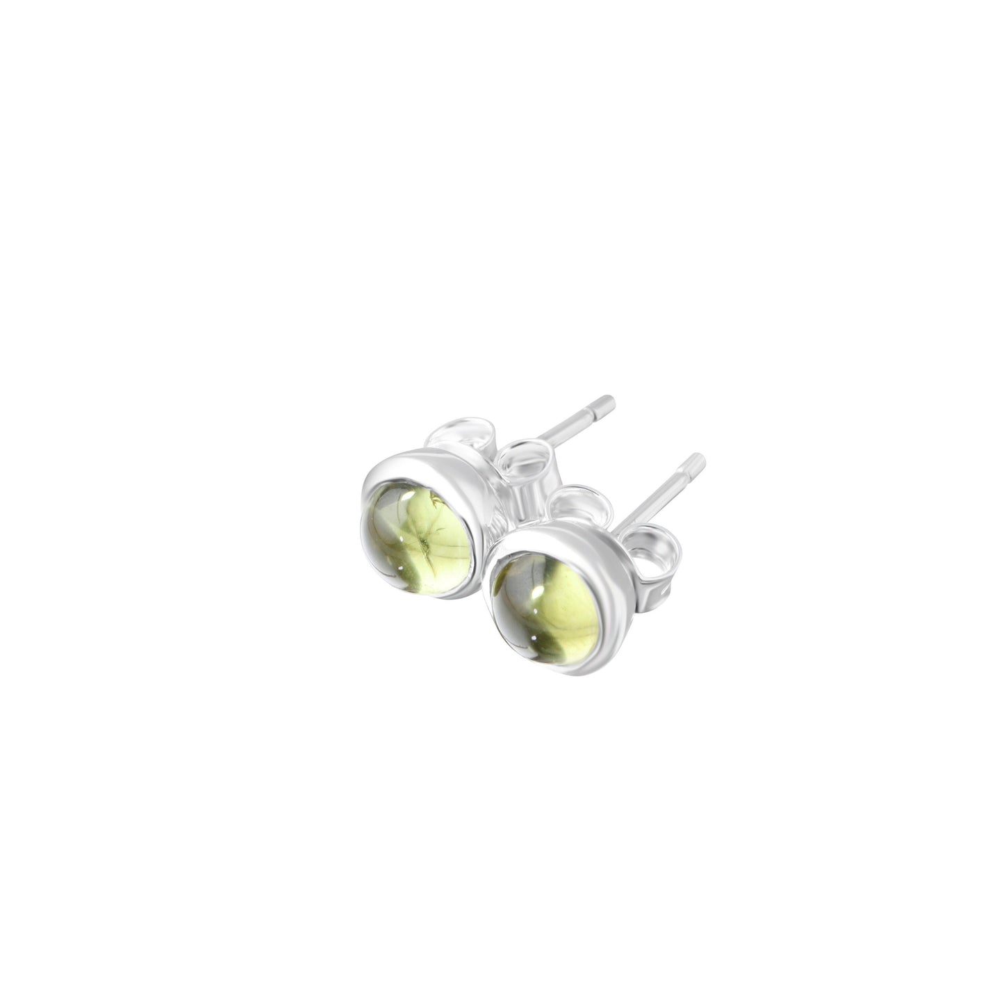 Genuine PERIDOT Gems Solid 925 Sterling SILVER Minimalist Round Stud Earrings, Olive Green Beautifully Cut Peridot Earrings, Australia, Zorbajewellers
