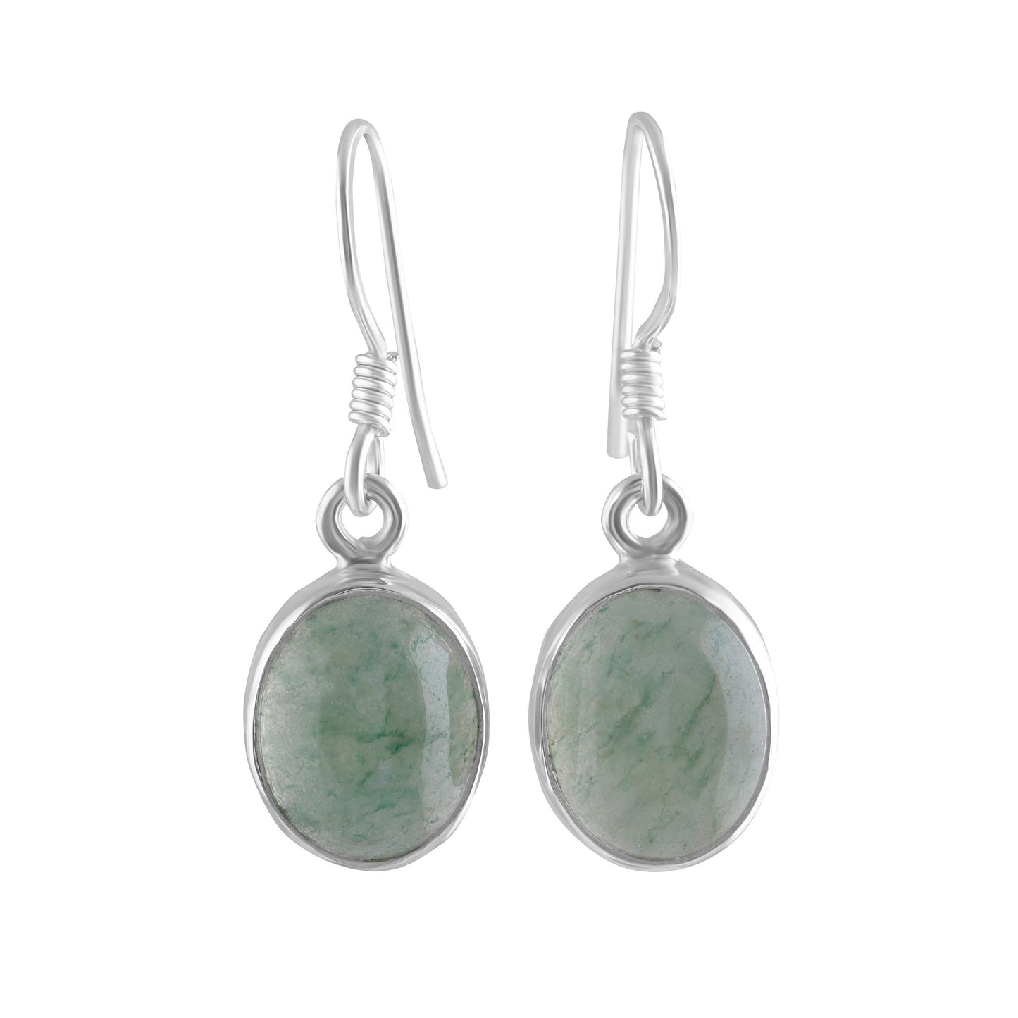 Genuine GREEN AVENTURINE Gems Solid 925 Sterling SILVER Minimalist Oval Earrings, August Birthstone, Libra Zodiac, Australia, Zorbajewellers