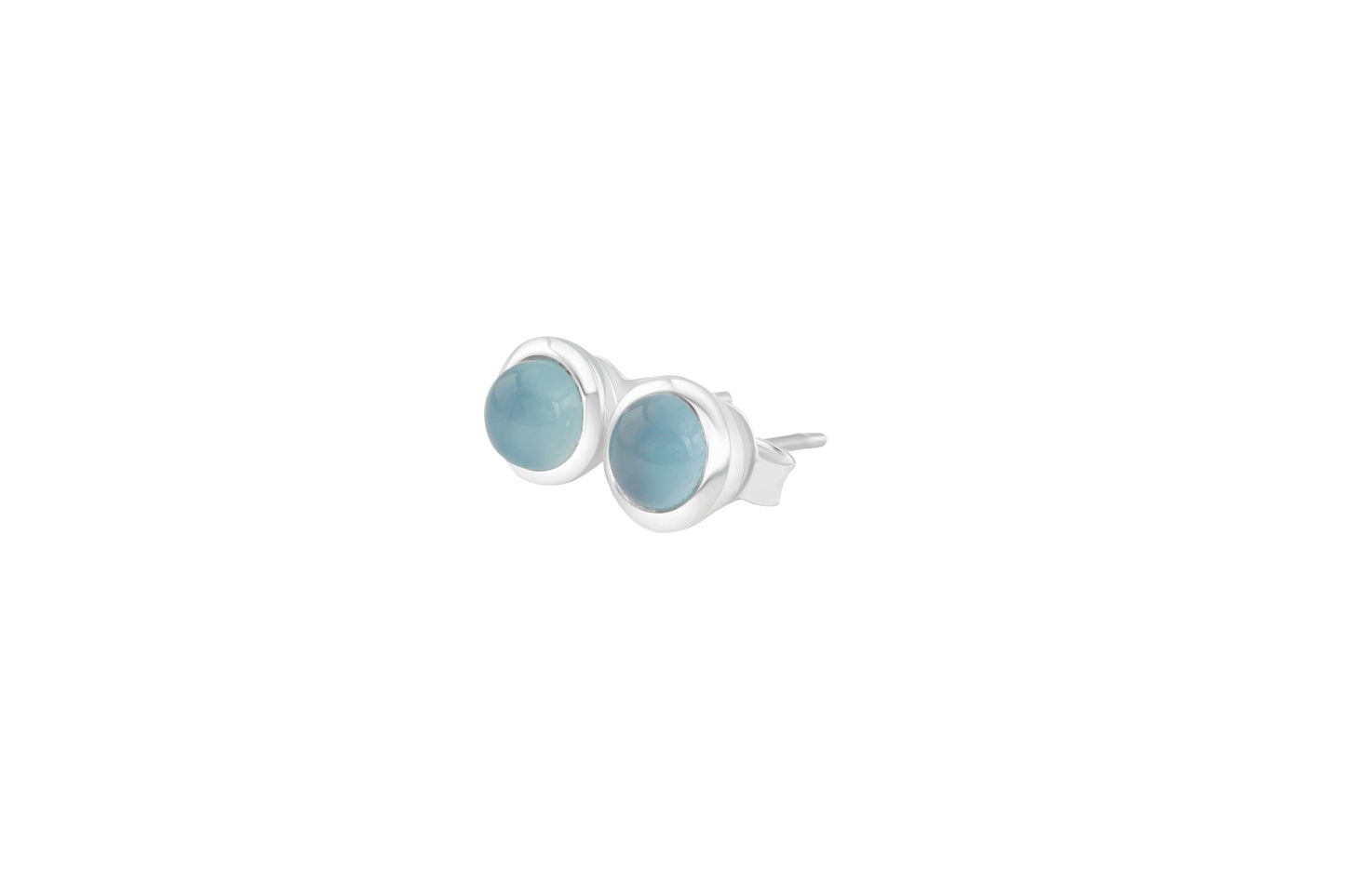 Genuine GREEN CHALCEDONY Gems Solid 925 SILVER Minimalist Stud Earrings, December Birthstone Gift, Sagittarius Zodiac, Australia, Zorbajewellers