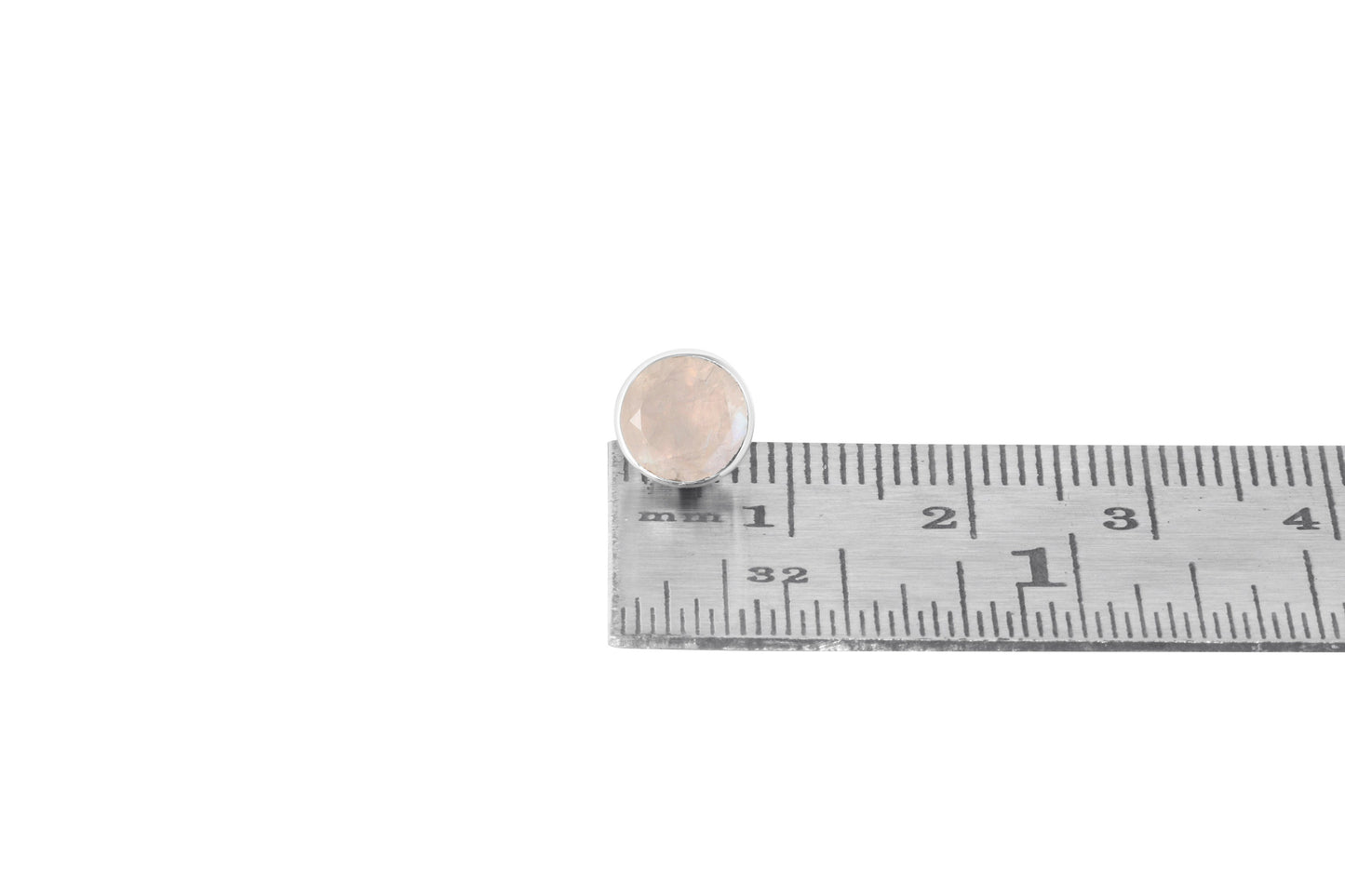 Genuine MOONSTONE Round Gems SOLID 925 SILVER Minimalist Stud Earrings, Simple White Studs, June Birthstone & Cancer Zodiac, Australia, Zorbajewellers
