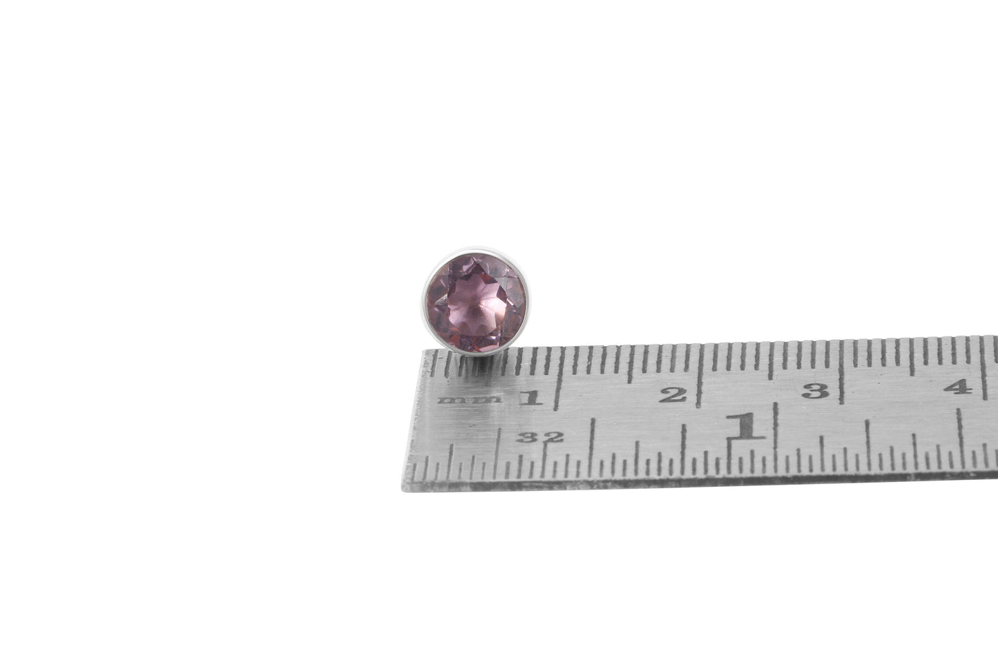 Round AMETHYST Gems SOLID 925 Sterling Silver Stud Earrings, Simple purple stud earrings, Aquarius Zodiac February Birthstone, Australia, Zorbajewellers