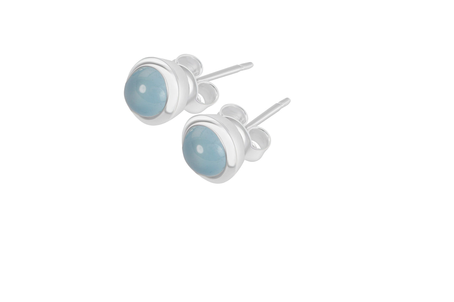 Genuine GREEN CHALCEDONY Gems Solid 925 SILVER Minimalist Stud Earrings, December Birthstone Gift, Sagittarius Zodiac, Australia, Zorbajewellers