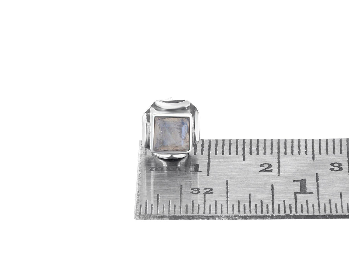 Genuine MOONSTONE square Gems SOLID 925 Oxidized SILVER Stud Earrings, square filigree, June Birthstone & Cancer Zodiac Gift, Australia, Zorbajewellers