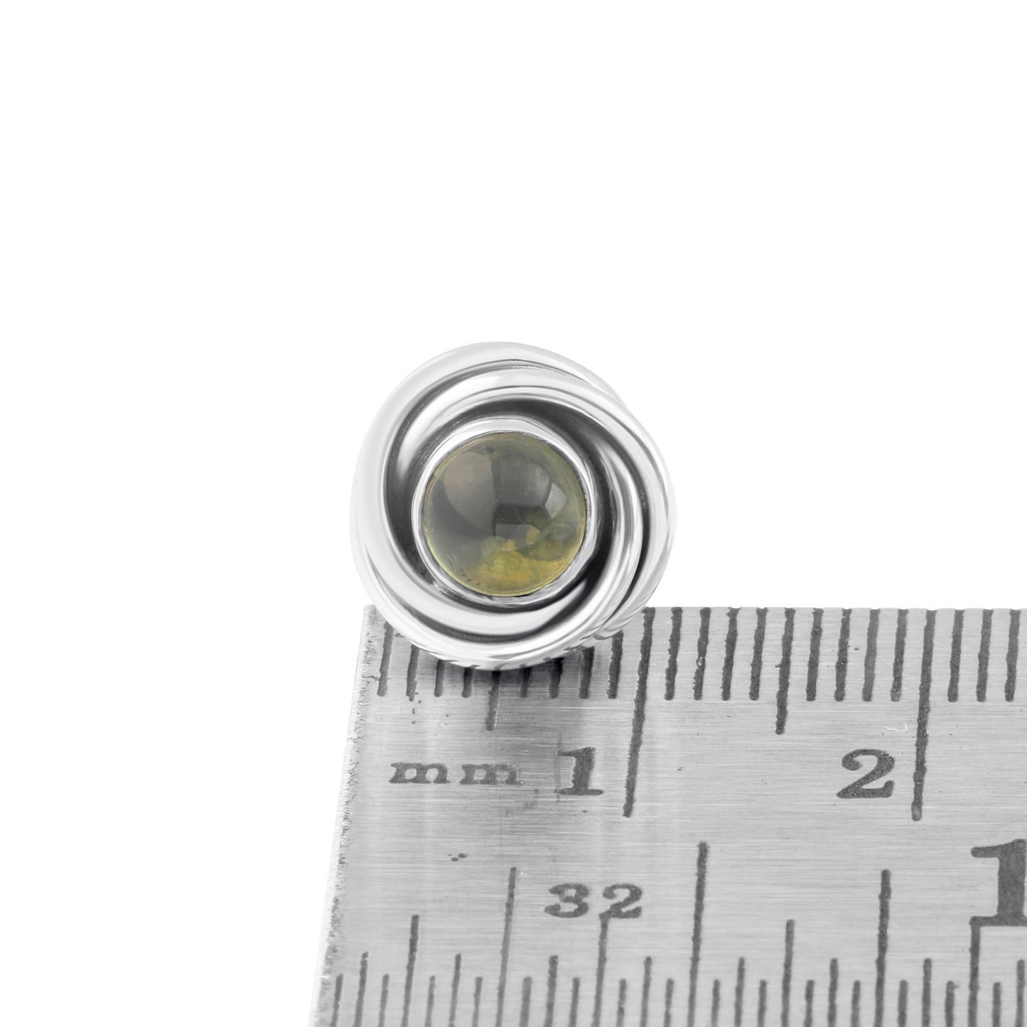 Genuine PERIDOT Gems Solid 925 OXIDIZED SILVER Twirl Round Stud Earrings, Olive Green Cushion Cut Peridot Stud Earrings, Australia, Zorbajewellers