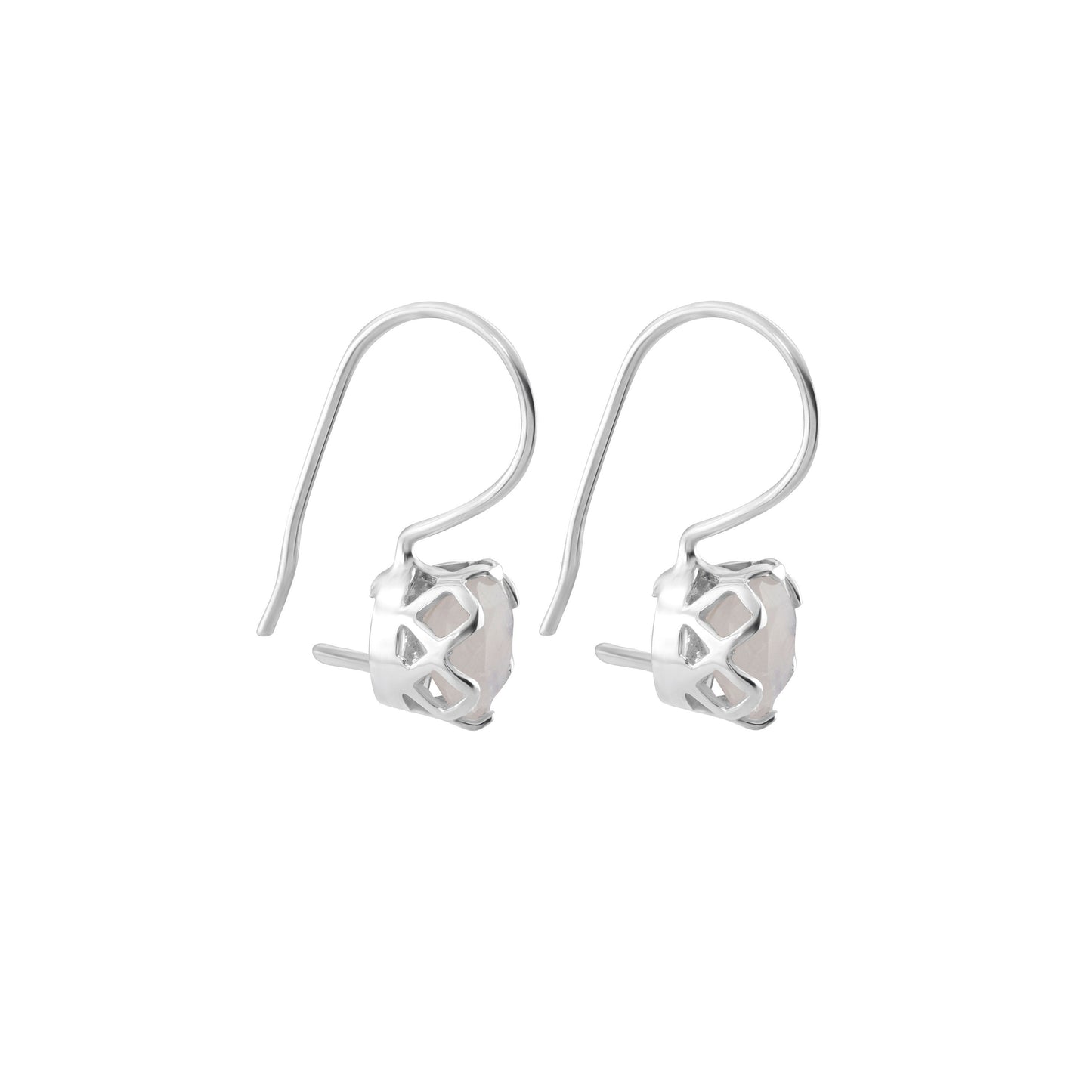 Genuine MOONSTONE gems 925 SILVER Mesh Latch-back earrings, Spring mesh earring Cancer Zodiac & July birthstone gift, Australia, Zorbajewellers