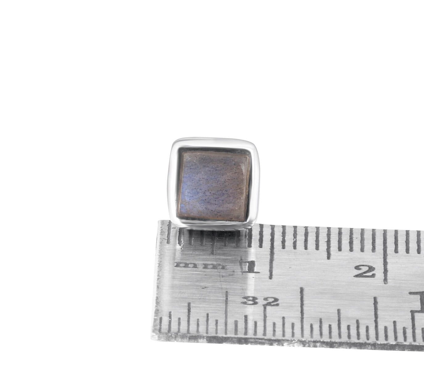 Genuine LABRADORITE Gems Solid 925 SILVER Square Unisex Stud Earrings, Square Labradorite stone Solid 925 Silver Earrings, Australia, Zorbajewellers