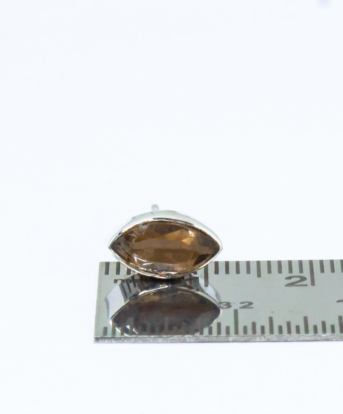Leaf Shaped Natural Brown Smoky QUARTZ GEMS 925 SILVER Stud Earrings, Minimalist Design, Brown Gems Stud Earrings, Australia, Zorbajewellers