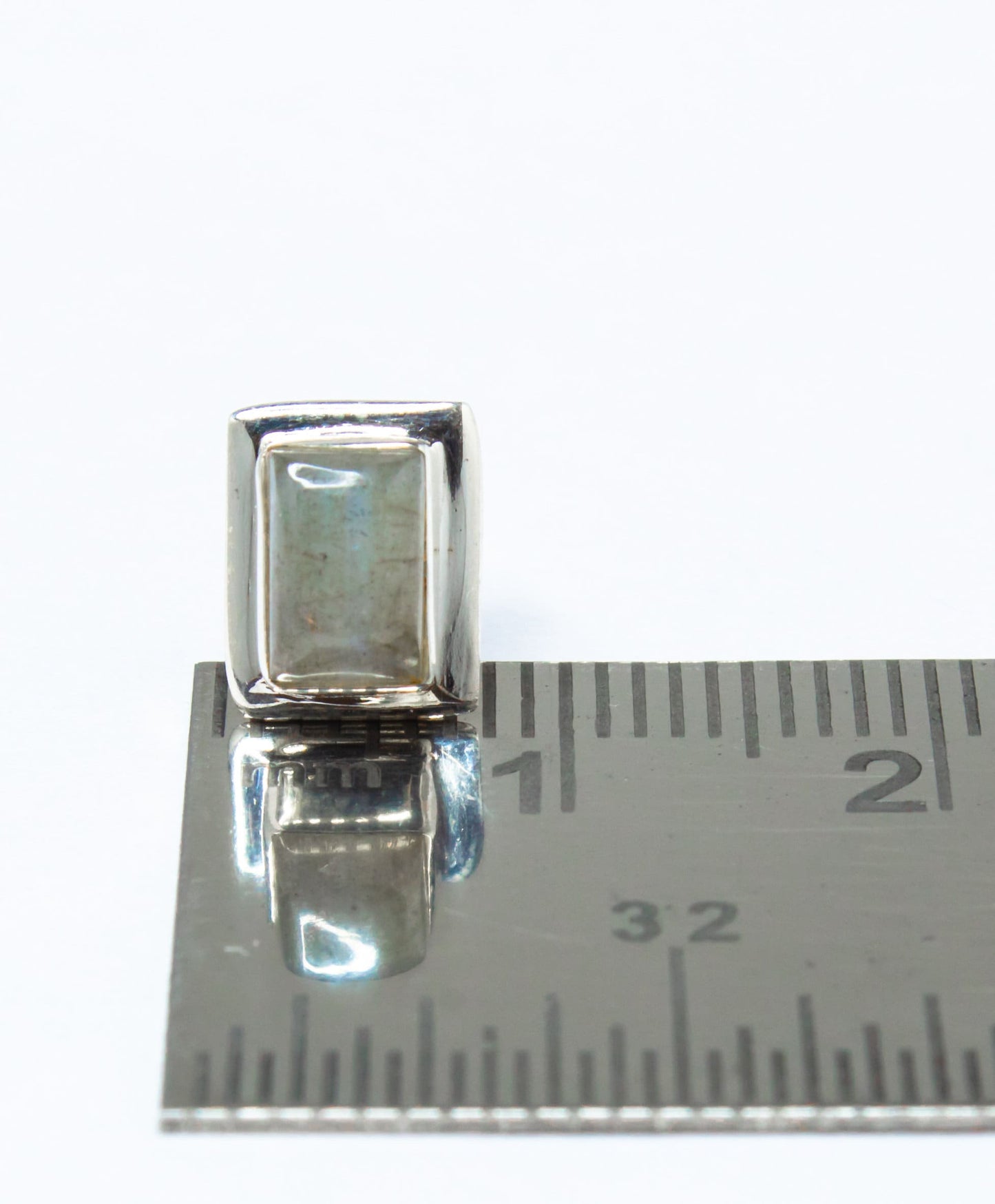 Rectangular LABRADORITE Gemstones Minimalistic Stud Earrings, Simple LABRADORITE Gemstones Solid Stud Earrings, Australia, Zorbajewellers