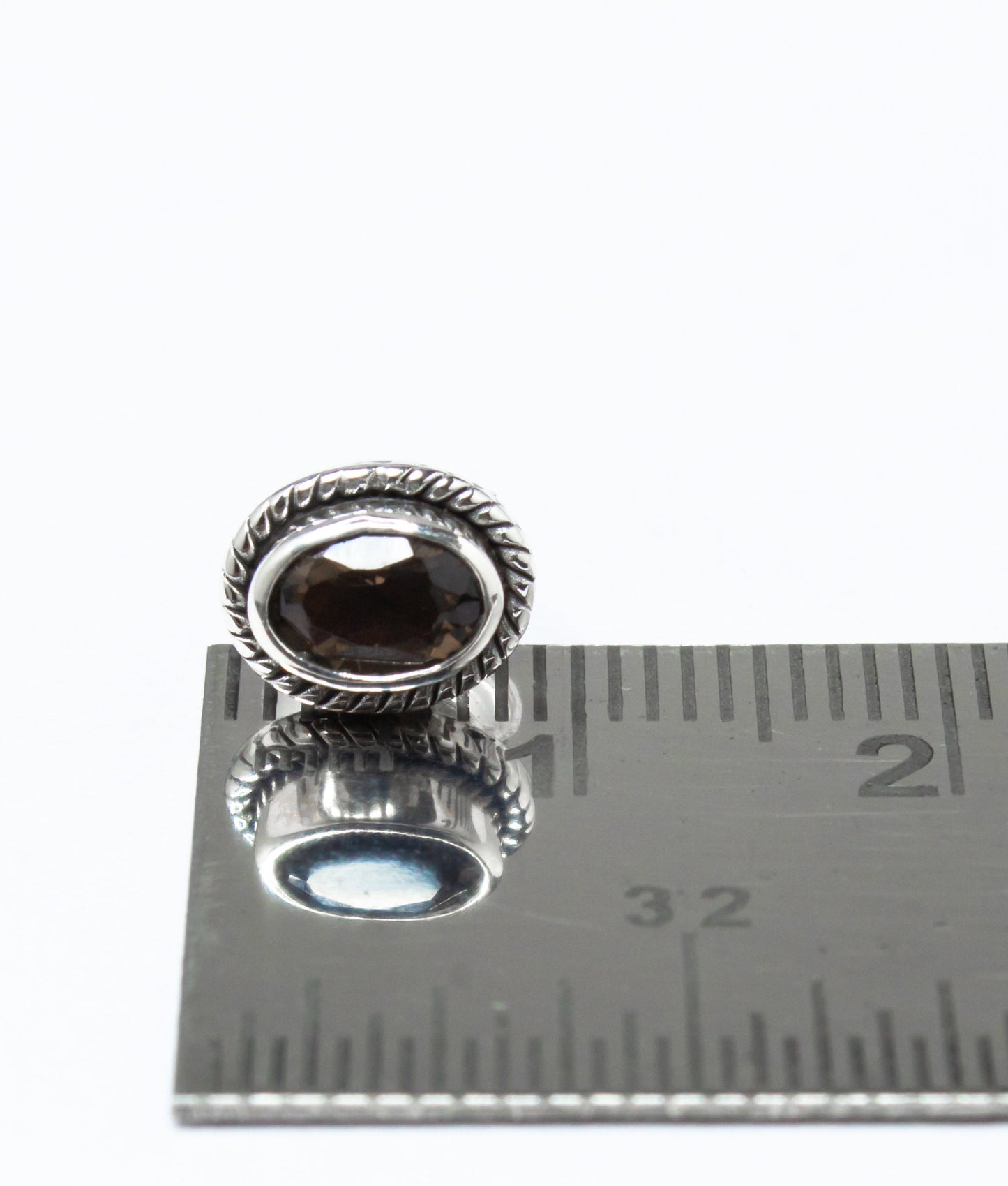 Genuine Oval Shaped Natural Brown Smoky Quartz Sterling Silver Stud Earrings, Bohemian design, Clear brown, Australia, Zorbajewellers