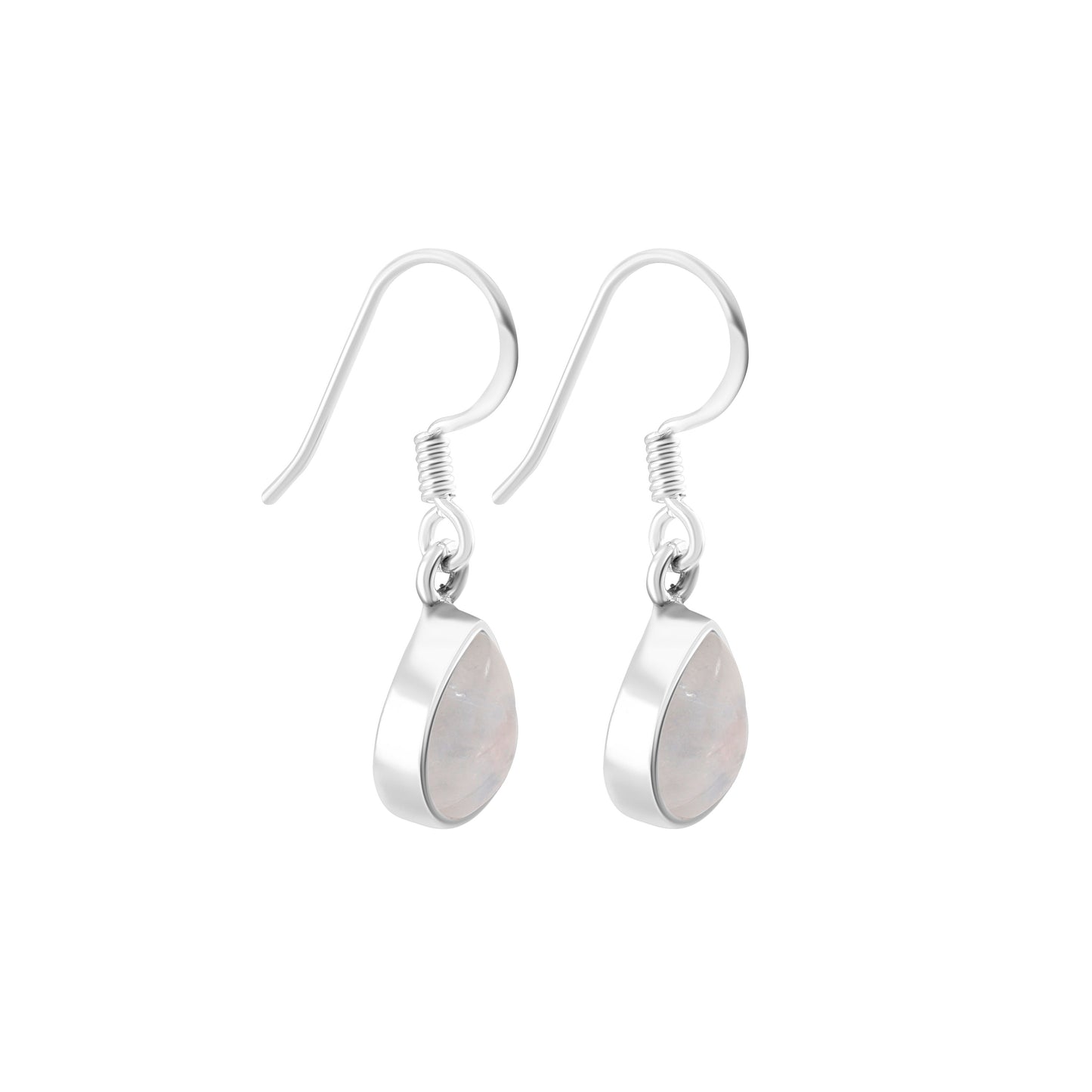 Genuine Pear Shaped MOONSTONE Gems Silver Earrings, 925 Sterling SILVER Earrings, Cancer Zodiac July Birthstone Gift, Australia, Zorbajewellers