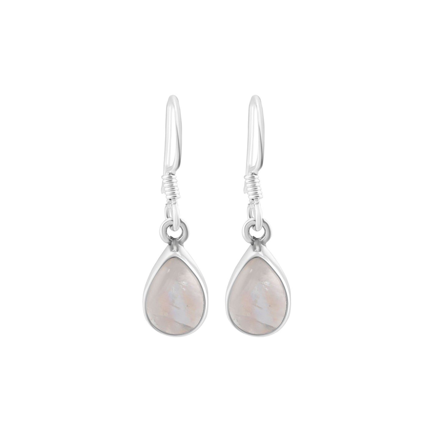 Genuine Pear Shaped MOONSTONE Gems Silver Earrings, 925 Sterling SILVER Earrings, Cancer Zodiac July Birthstone Gift, Australia, Zorbajewellers