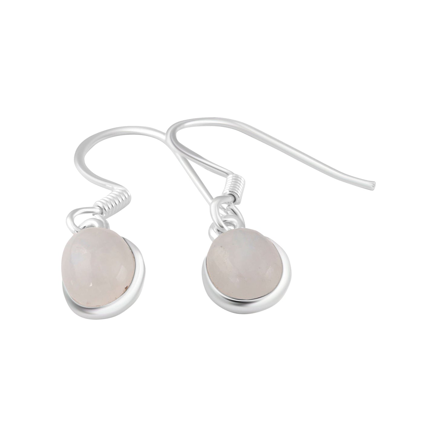 Genuine Oval Shaped MOONSTONE Gemstone 925 Sterling SILVER Earrings, Cancer Zodiac July Birthstone Gift, Australia, Zorbajewellers