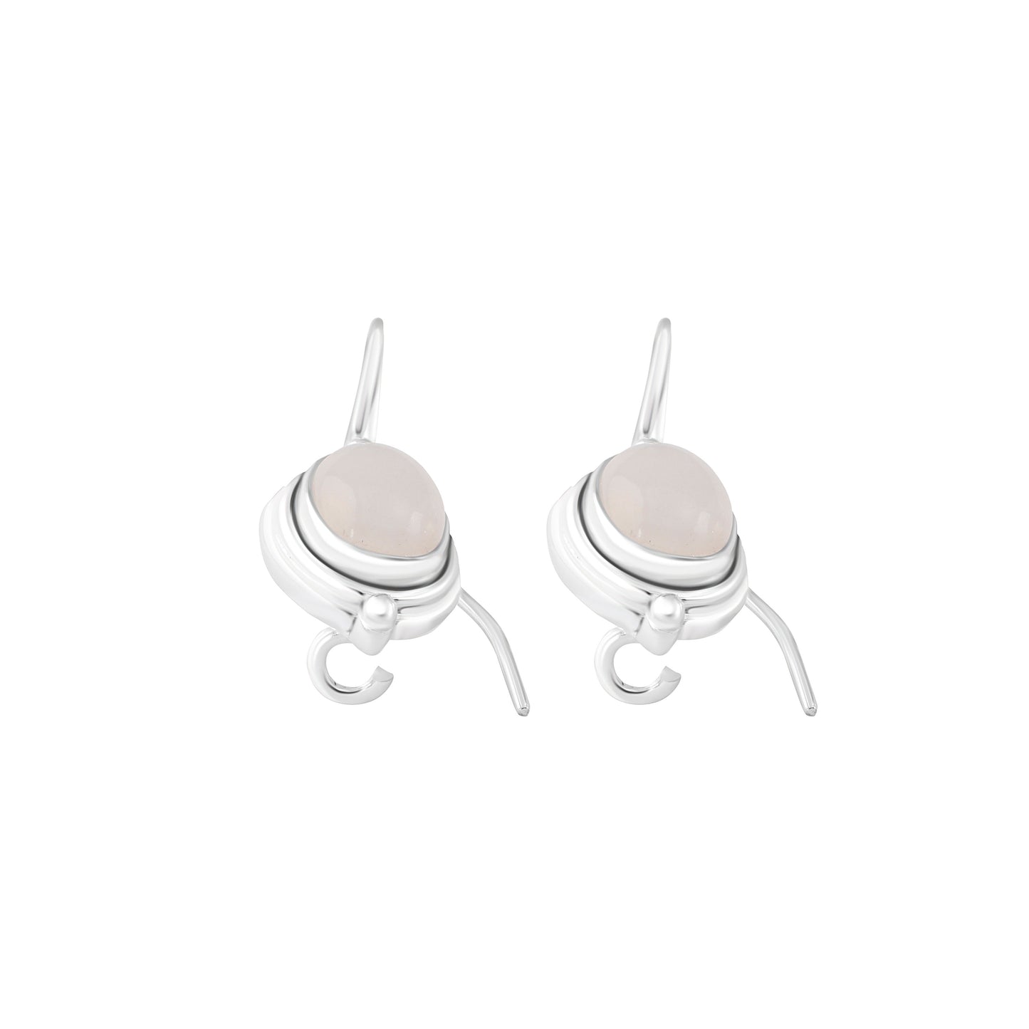 Genuine Oval Shaped MOONSTONE Gemstone 925 Sterling SILVER Latch-back Earrings, Cancer Zodiac July Birthstone Gift, Australia, Zorbajewellers