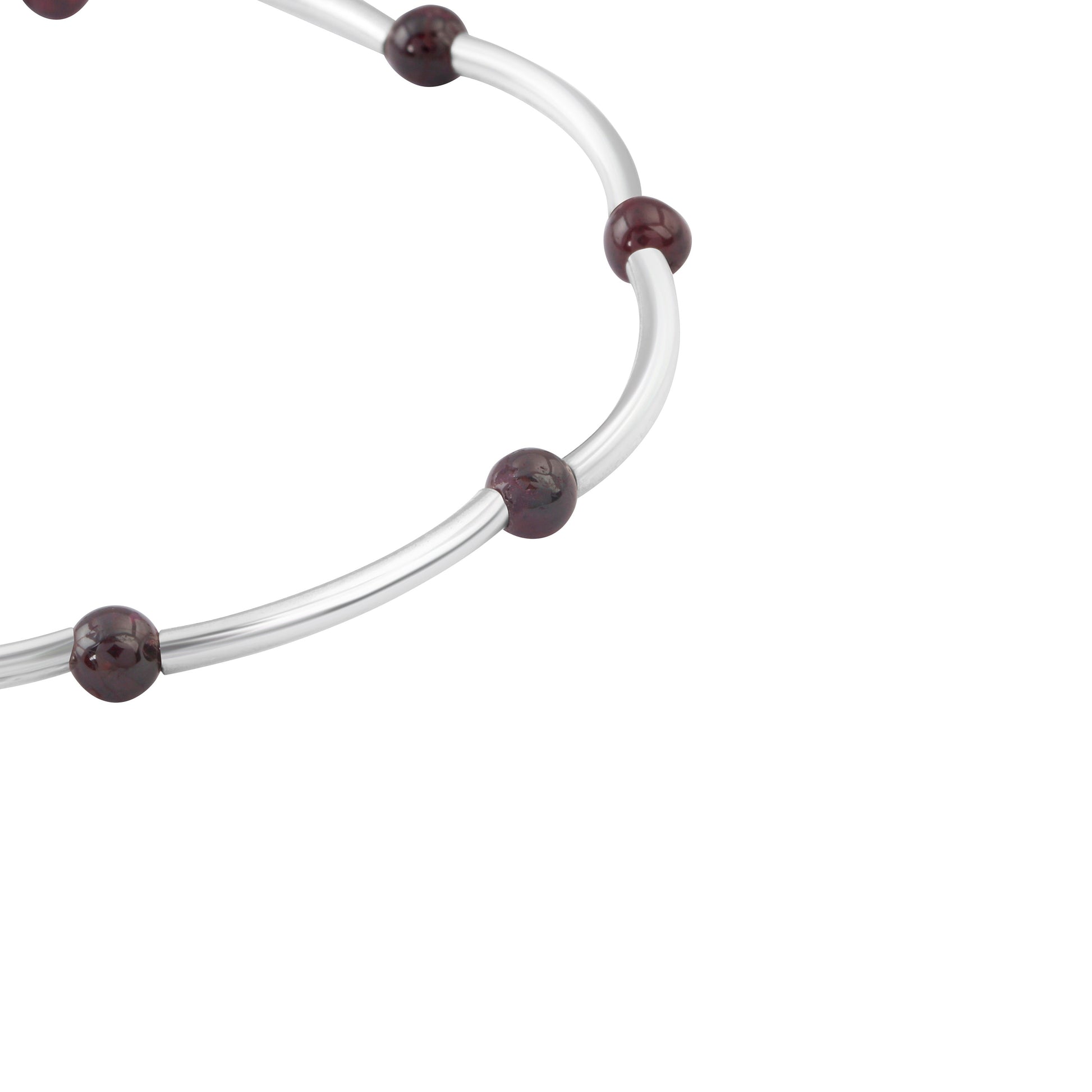 Genuine Red Garnet Beautiful Gemstones 925 SILVER Tubes Bracelet Anklet, Capricorn Zodiac January Birthstone, Australia, Zorbajewellers