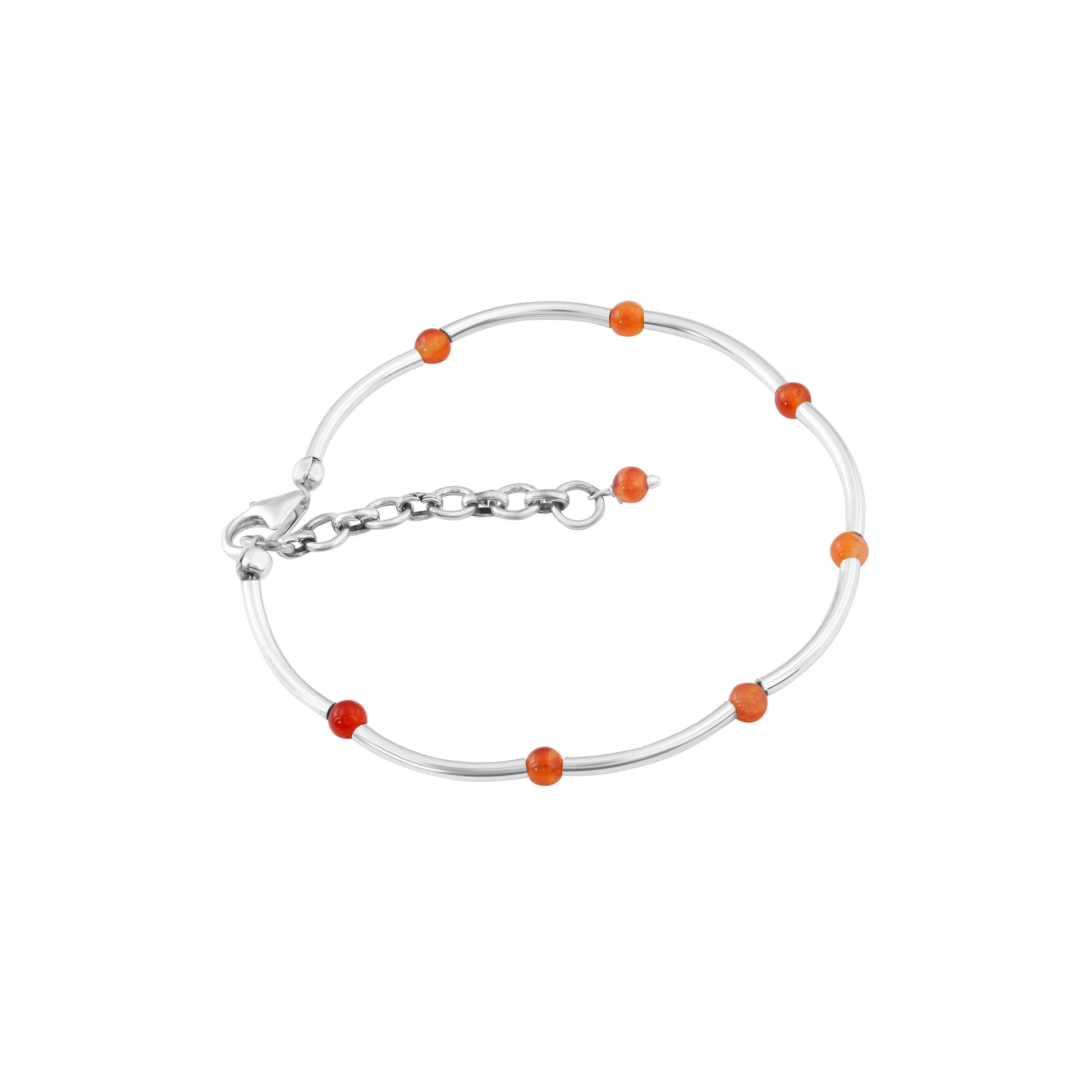 Genuine Carnelian Beautiful Gemstones 925 SILVER Tubes Bracelet Anklet, August Birthstone Virgo Zodiac Gift, Australia, Zorbajewellers