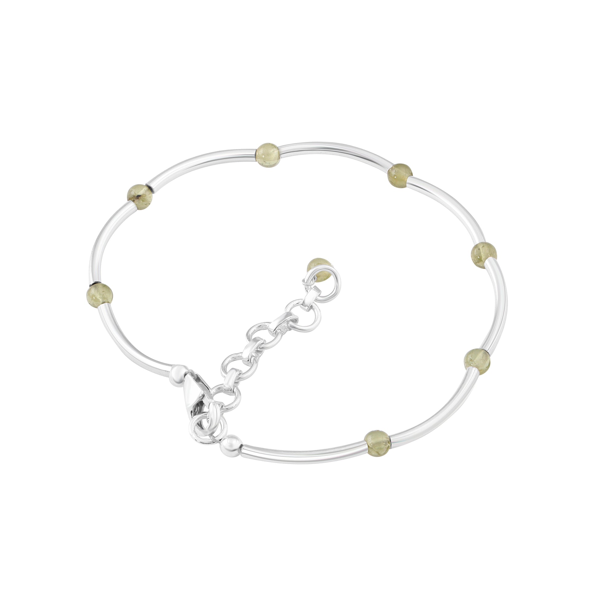Genuine Peridot Beautiful Gemstones 925 SILVER Tubes Bracelet Anklet, Leo Zodiac, August Birthstone Gift, Australia, Zorbajewellers