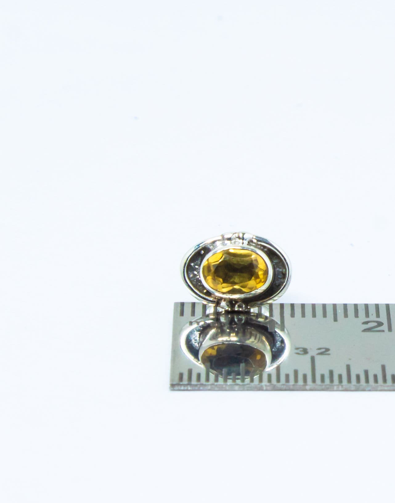 Genuine Citrine Oval Shape Bohemian Cut-Stone Oxidized Silver Prong Set Stud Earrings, stud Earrings, Cancer Zodiac Birthstone, Australia, Zorbajewellers