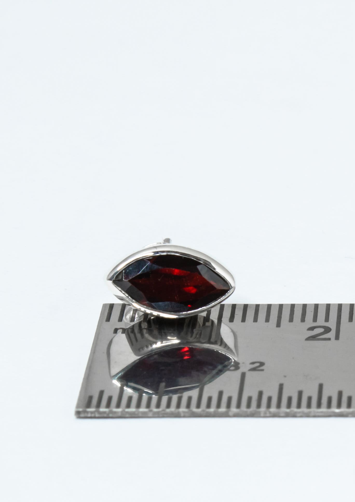 Leaf Shaped Genuine Red GARNET Gemstone 925 SILVER Stud Earrings, Red Garnet Stud Earrings, Capricorn Zodiac January Birthstone, Australia, Zorbajewellers